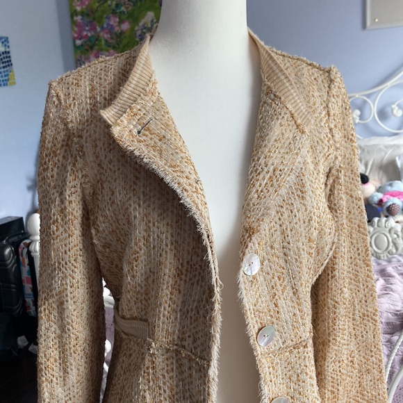 Womens Jacket made in France, rare brand: Gilles Dufour, lining has design - Picture 3 of 8